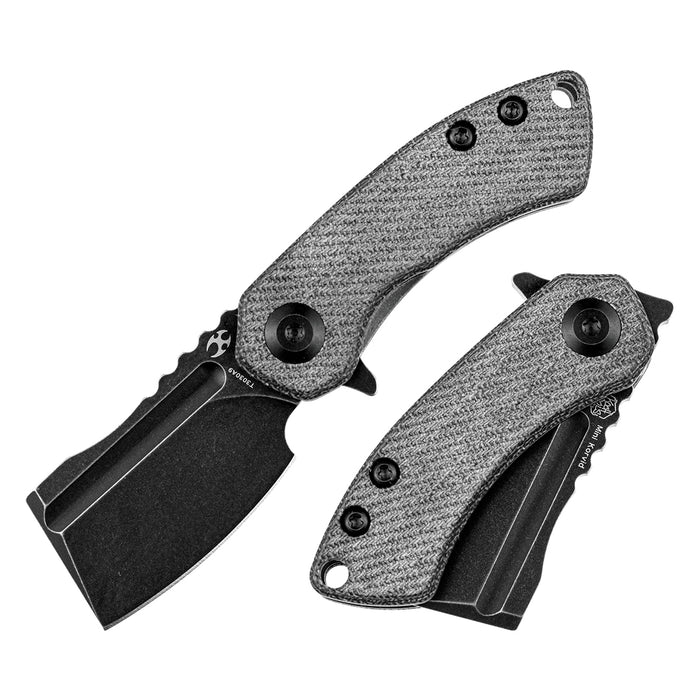 KANSEPT Mini Korvid  Flipper Knife Denim G10 Handle (1.45'' 154CM Blade) Koch Tools Design -T3030A9