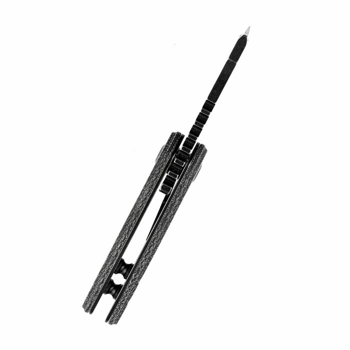 KANSEPT Mini Korvid  Flipper Knife Denim G10 Handle (1.45'' 154CM Blade) Koch Tools Design -T3030A9