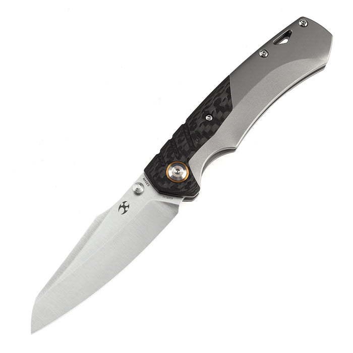 KANSEPT Weim Thumb Studs Knife Twill Carbon Fiber+Titanium Handle (3.28''CPM S35VN Blade)Jonathan Styles Design-K1051A1