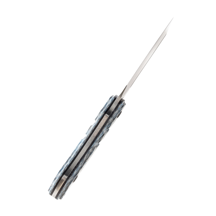 KANSEPT Korvid S Fixed Blade Blue & White Carbon Fiber + Kydex Sheath Handle (2.9" CPM-S35VN Blade) Koch Tools -G2030A6