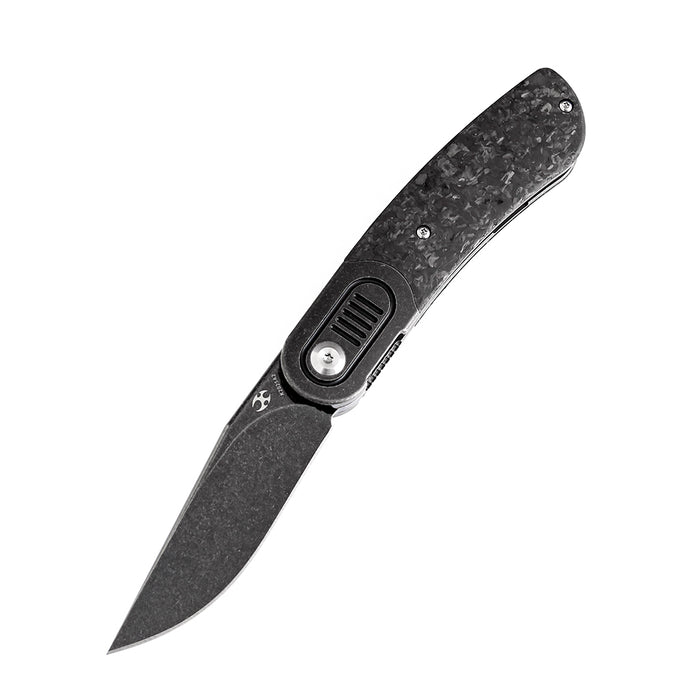 KANSEPT Reverie Front Flipper Knife Thred Carbon Fiber+ Titanium Bolster Handle (2.92'' CPM S35VN Blade)Justin Lundquist Design-K2025A2
