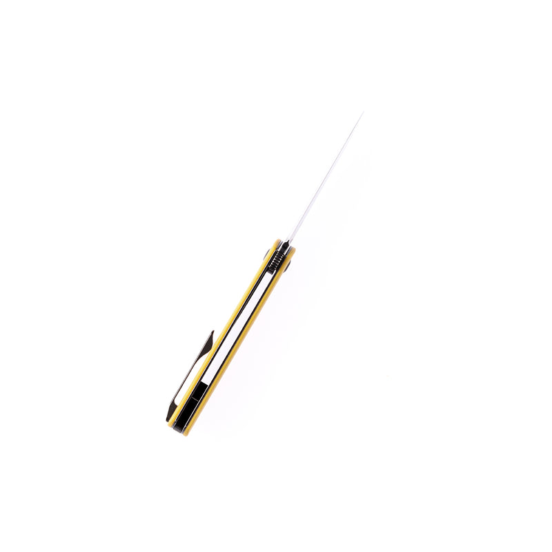 KANSEPT Foosa T2020T6 154CM  Blade Yellow G10 Handle with Rolf Helbig Design