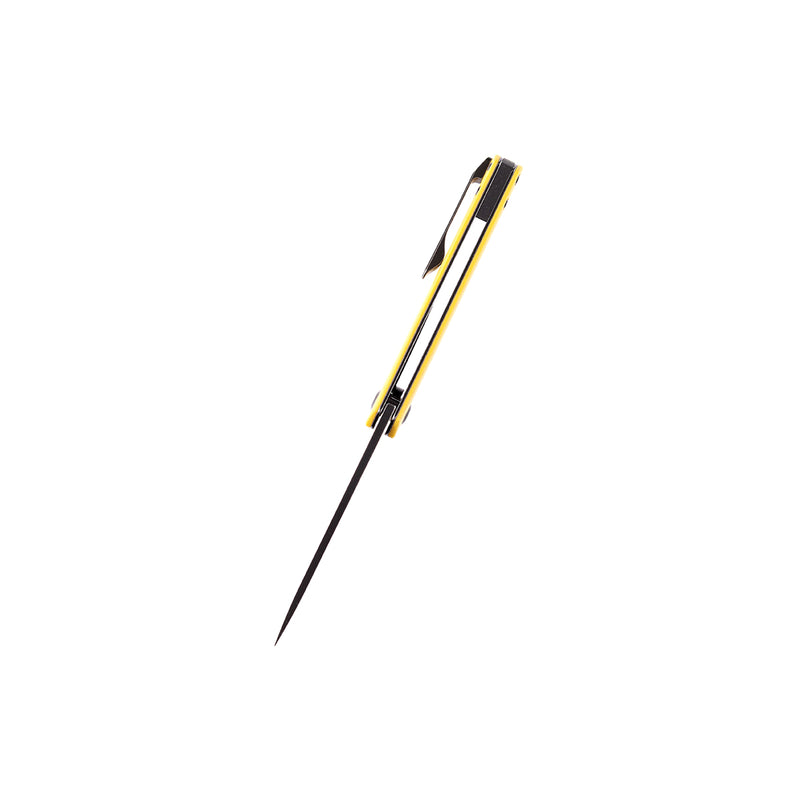 KANSEPT Foosa T2020T6 154CM  Blade Yellow G10 Handle with Rolf Helbig Design