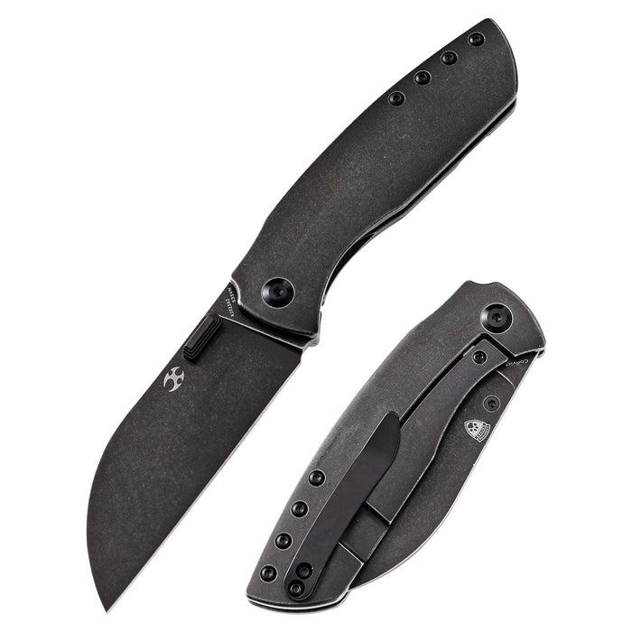 KANSEPT Convict Thumb Studs Knife Titanium Handle (3.3"CPM-S35VN Blade)Sheepdog Knives Design-K1023A2