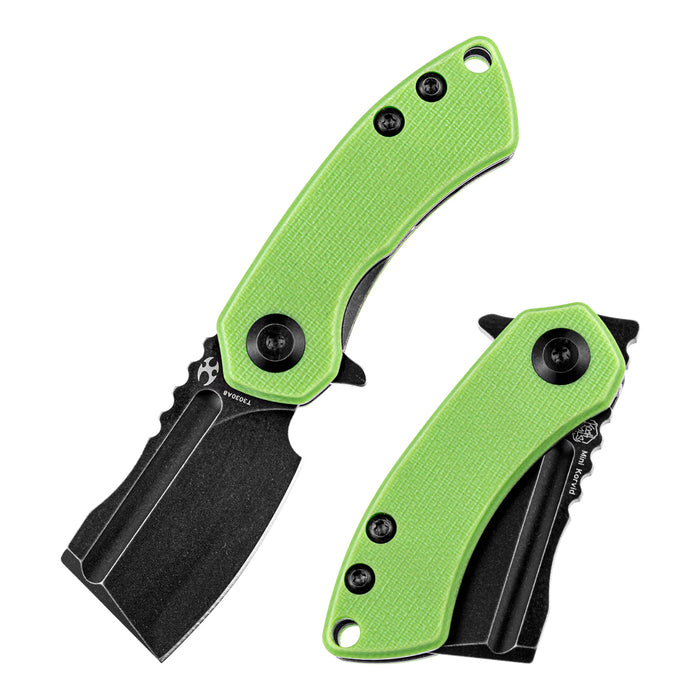 KANSEPT Mini Korvid  Flipper Knife Green G10 Handle (1.45'' 154CM Blade) Koch Tools Design -T3030A8