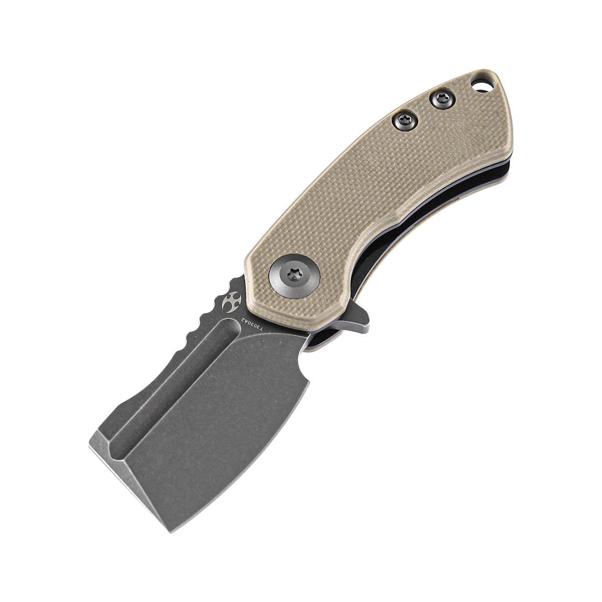 KANSEPT Mini Korvid Flipper Knife Light Sand G10 Handle (1.45