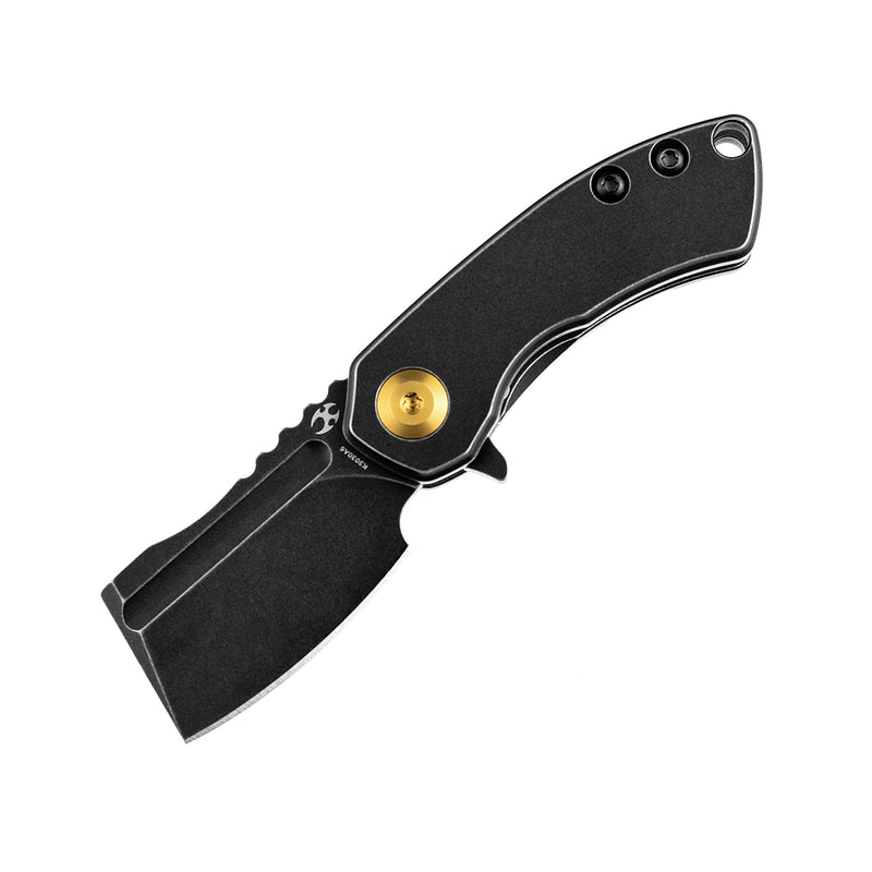 KANSEPT Mini Korvid Flipper Knife Black Anodized Titanium Handle (1.45‘’ CPM-S35VN Blade ) Koch Tools Design-K3030A6