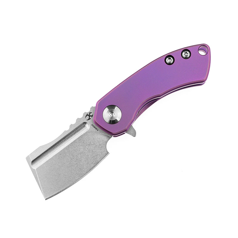 KANSEPT Mini Korvid Flipper knife Purple Titanium Handle (1.45'‘CPM-S35VN Blade ) Koch Tools Design-K3030A4