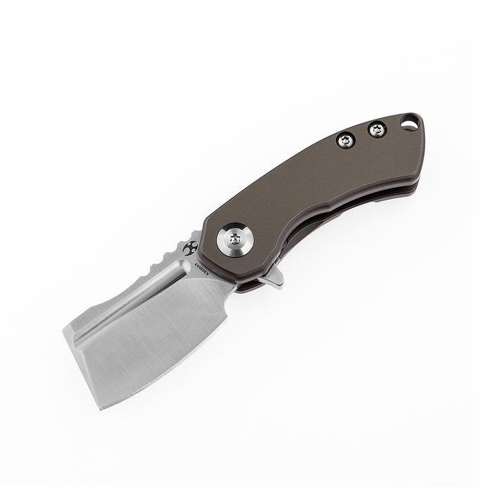 KANSEPT Mini Korvid Flipper knife Bronze Titanium Handle (3.14‘’ CPM-S35VN Blade ) Koch Tools Design-K3030A3