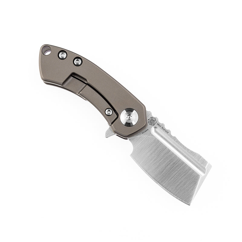 KANSEPT Mini Korvid Flipper knife Bronze Titanium Handle (3.14‘’ CPM-S35VN Blade ) Koch Tools Design-K3030A3