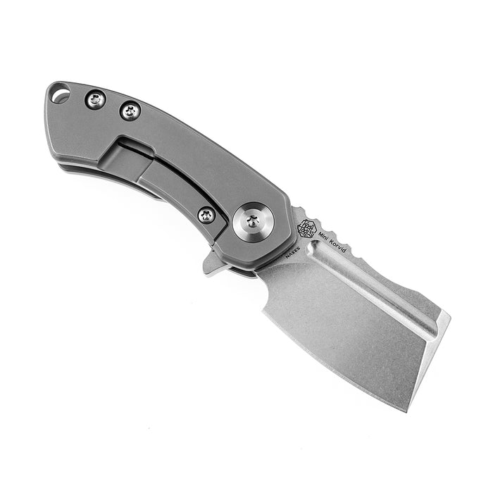 KANSEPT Mini Korvid Flipper knife Gradient Titanium Handle With Dimples (1.45‘’ CPM-S35VN Blade ) Koch Tools Design-K3030A5