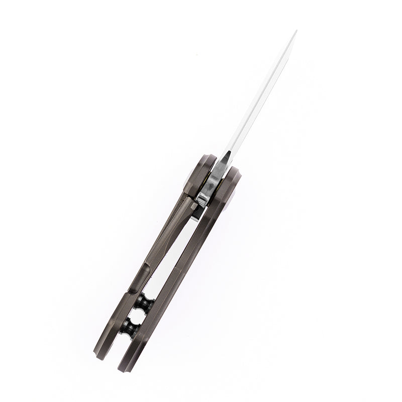 KANSEPT Mini Korvid Flipper knife Bronze Titanium Handle (3.14‘’ CPM-S35VN Blade ) Koch Tools Design-K3030A3