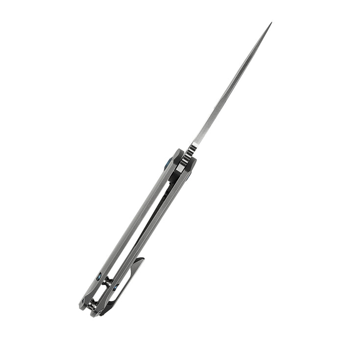 KANSEPT Mini Kryo Thumb Hole Knife Titanium Handle (2.90" CPM-S35VN Blade)Kim Ning Design -K2001B1