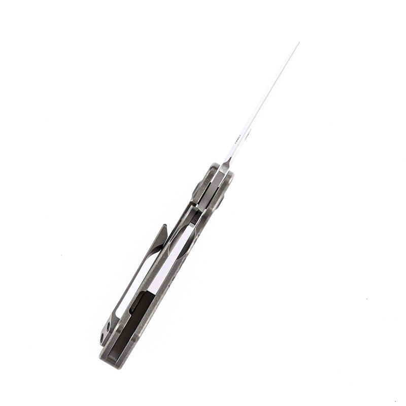 KANSEPT Goblin Thumb Hole Bronzed Titanium Handle with Compass Print (2.18" CPM-S35VN Blade)Marshall Noble Design-K2016A4