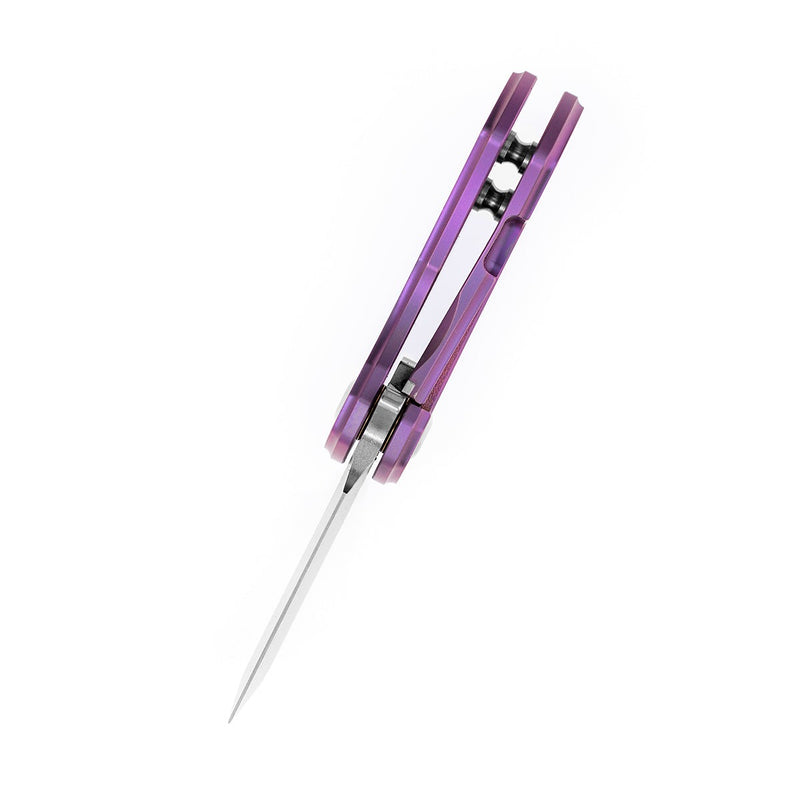 KANSEPT Mini Korvid Flipper knife Purple Titanium Handle (1.45'‘CPM-S35VN Blade ) Koch Tools Design-K3030A4