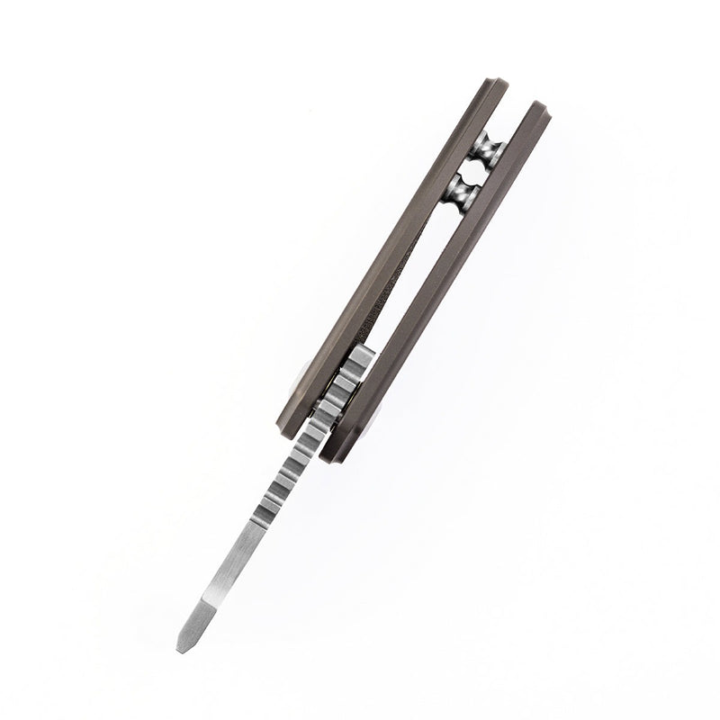 KANSEPT Mini Korvid Flipper knife Bronze Titanium Handle (3.14‘’ CPM-S35VN Blade ) Koch Tools Design-K3030A3