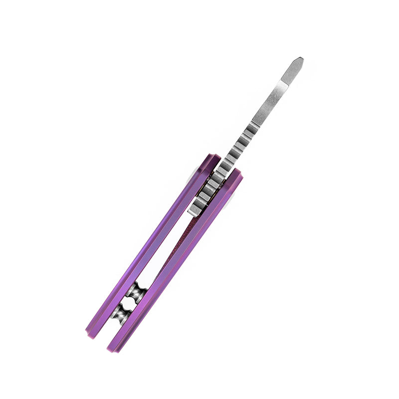 KANSEPT Mini Korvid Flipper knife Purple Titanium Handle (1.45'‘CPM-S35VN Blade ) Koch Tools Design-K3030A4