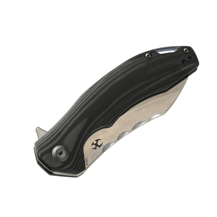 KANSEPT Spirit Flipper Knife Carbon Fiber Handle (3.50" CPM S35VN Blade) Kim Ning Design-K1002A8