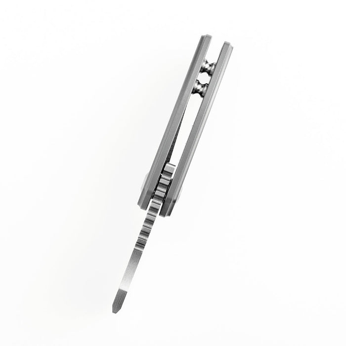 KANSEPT Mini Korvid Flipper knife Bead Blasted Titanium Handle (1.45'‘CPM-S35VN Blade ) Koch Tools Design-K3030A2