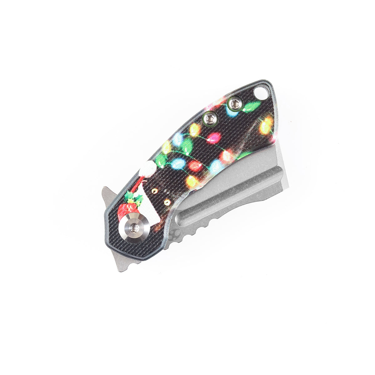 KANSEPT Mini Korvid Flipper Knife G10 with Black Cat Print Handle