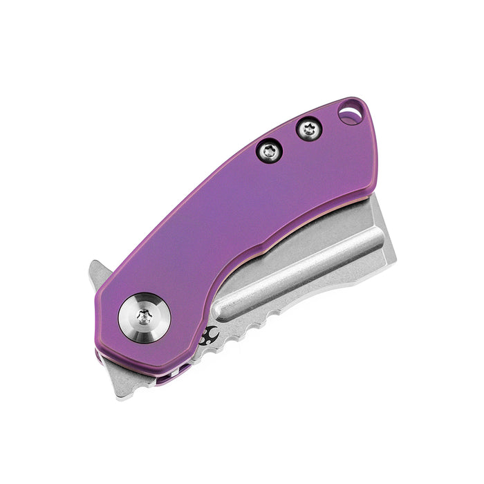 KANSEPT Mini Korvid Flipper knife Purple Titanium Handle (1.45'‘CPM-S35VN Blade ) Koch Tools Design-K3030A4