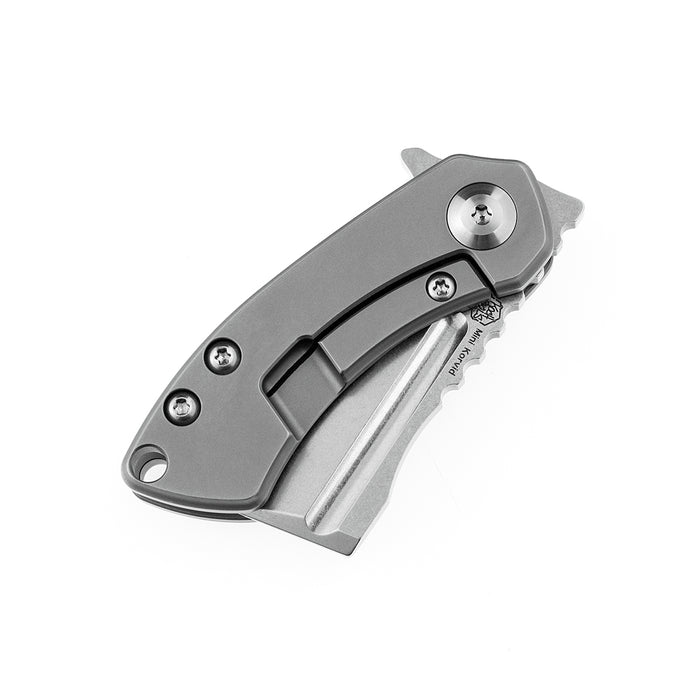 KANSEPT Mini Korvid Flipper knife Gradient Titanium Handle With Dimples (1.45‘’ CPM-S35VN Blade ) Koch Tools Design-K3030A5