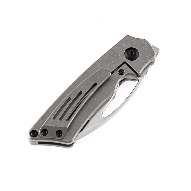 KANSEPT Goblin Thumb Hole Bronzed Titanium Handle with Compass Print (2.18" CPM-S35VN Blade)Marshall Noble Design-K2016A4