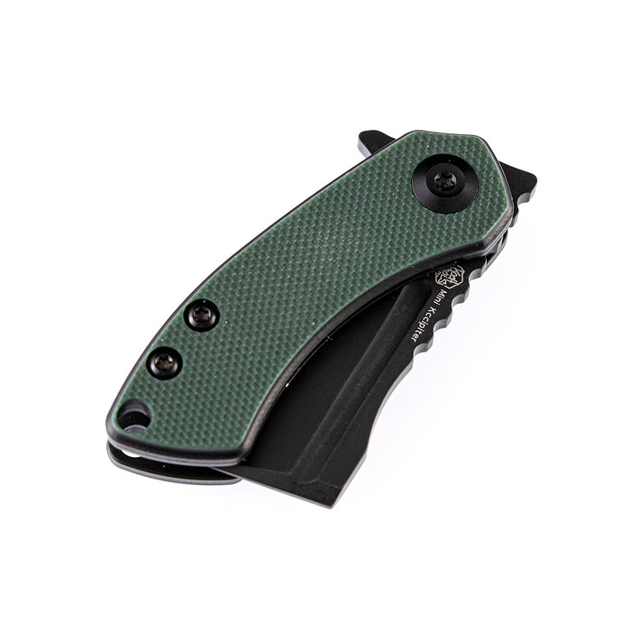 KANSEPT Mini Korvid  Flipper Knife OD Green G10 Handle (1.45'' 154CM Blade) Koch Tools  Design-T3030A1