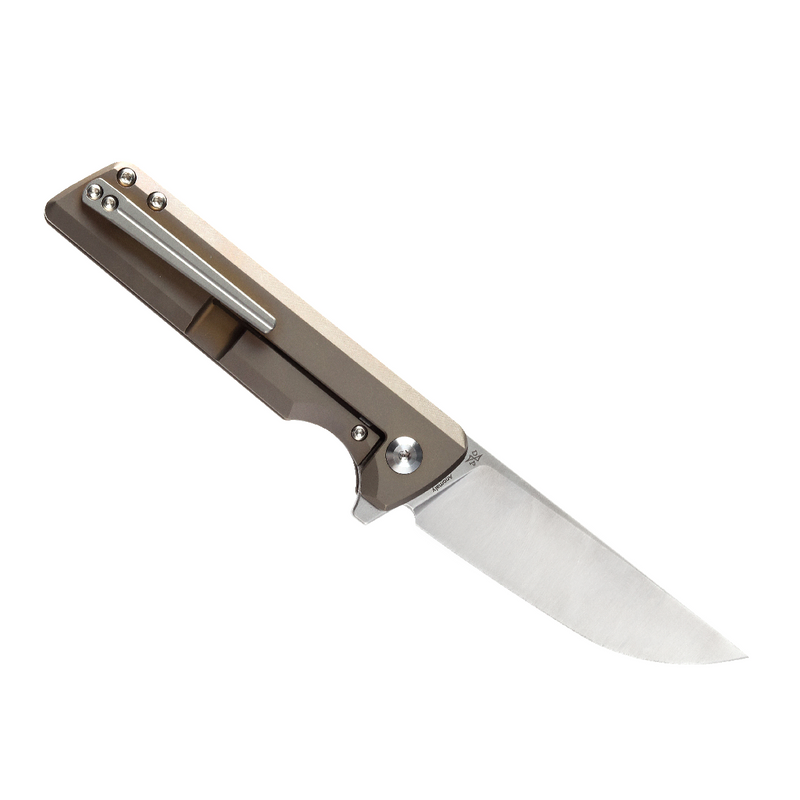 KANSEPT Anomaly Flipper Knife Bronze Anodized Titanium Handle (3.14''CPM-S35VN Blade) Dirk Pinkerton-K2038A1