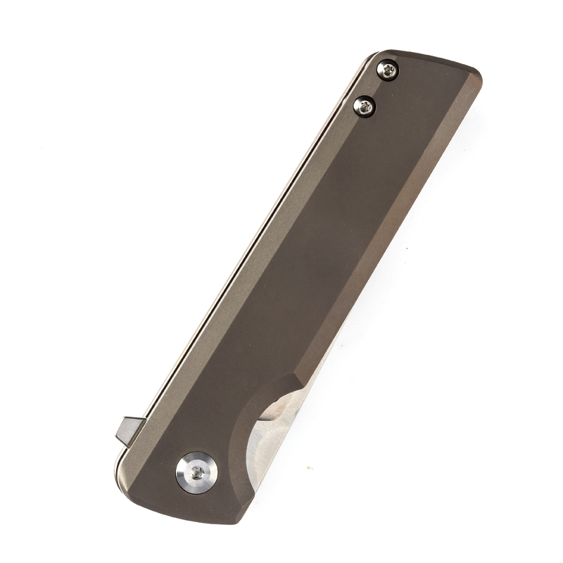 KANSEPT Anomaly Flipper Knife Bronze Anodized Titanium Handle (3.14''CPM-S35VN Blade) Dirk Pinkerton-K2038A1