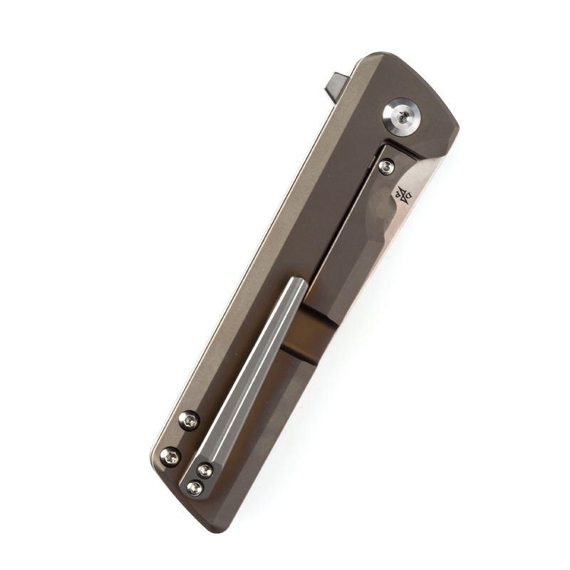 KANSEPT Anomaly Flipper Knife Bronze Anodized Titanium Handle (3.14''CPM-S35VN Blade) Dirk Pinkerton-K2038A1