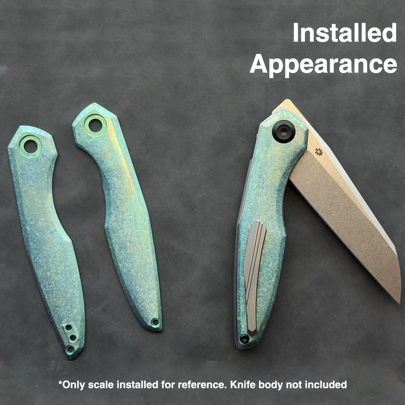 KANSEPT Halide | Green Anodized Crystalized Titanium Handle Scales Kit