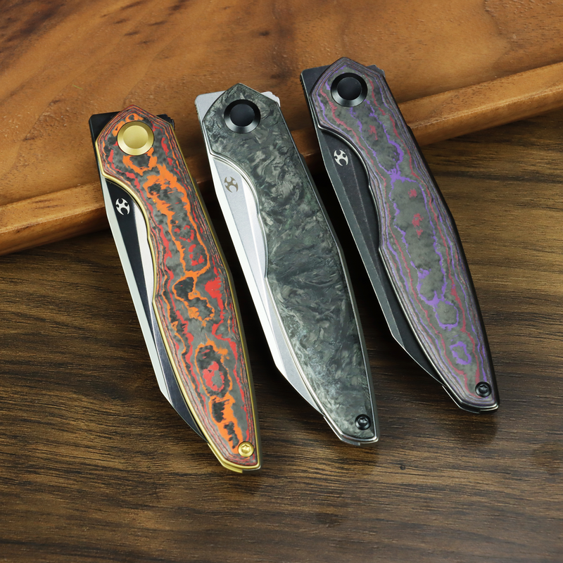 Kansept Halide | Liner Lock | Purple Haze Fatcarbon | 3.2" CPM S35VN Blade | James Arnold Design | K1136A3