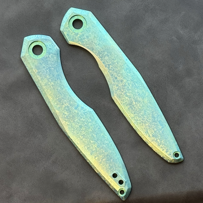 KANSEPT Halide | Green Anodized Crystalized Titanium Handle Scales Kit