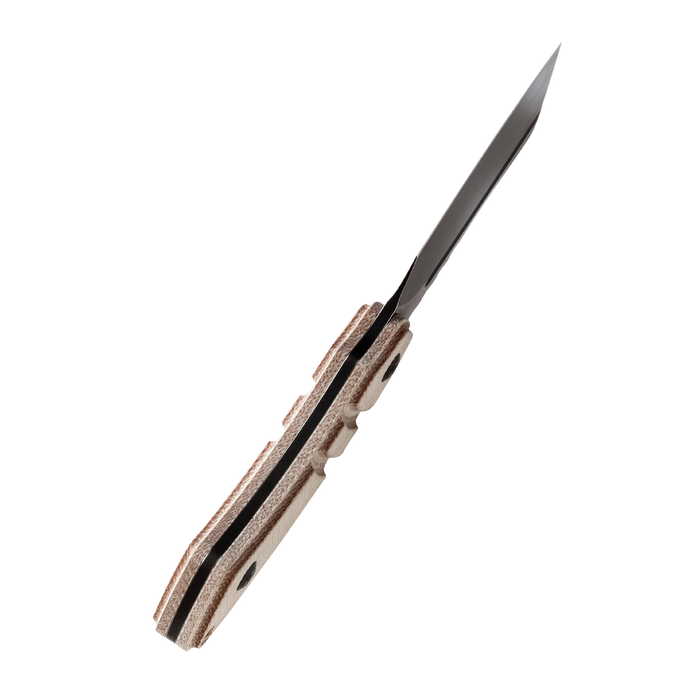 KANSEPT Korvid S Fixed Blade Brown Micarta + Kydex Sheath Handle (2.9" 14C28N Blade) Koch Tools -G2030A4