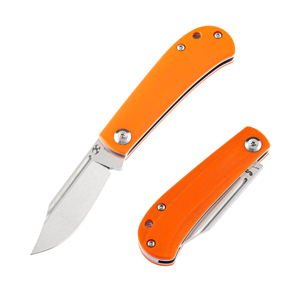 KANSEPT Bevy Slip Joint Knife Orange G10 Handle (2.45'' 154CM