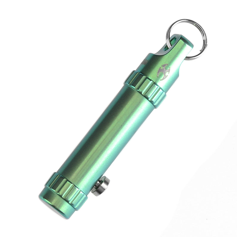 Kansept EDC Bolt Fidget G013A4 Green Anodized Titianium with Bolt Mechanism for Stress Relieving with Key Chain for Lanyard Hole-Kevin Passon Designed
