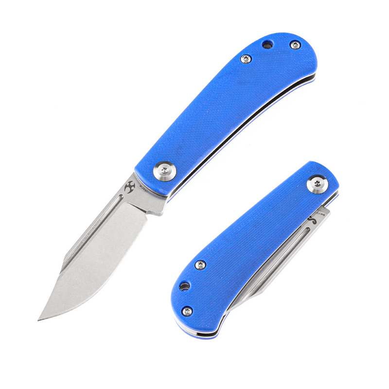 KANSEPT Bevy Slip Joint Knife Blue G10 Handle (2.45'' 154CM Blade)Nick Swan Design-T2026S7