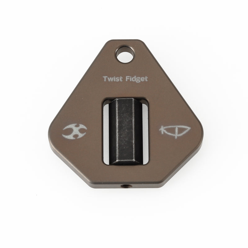 Kansept EDC Titanium G012A2 Twister – Bronze Anodized Ti with Antique Blackwash Spinner EDC Fidget Tool for Everyday Stress Relief