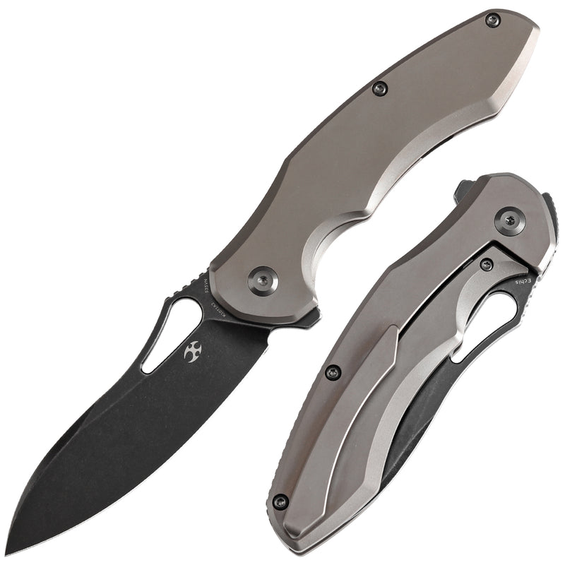KANSEPT Echis Thumb Hole Bronze Anodized Titanium Handle (3.45''CPM S35VN Blade ) Djinn Design -K1071A2