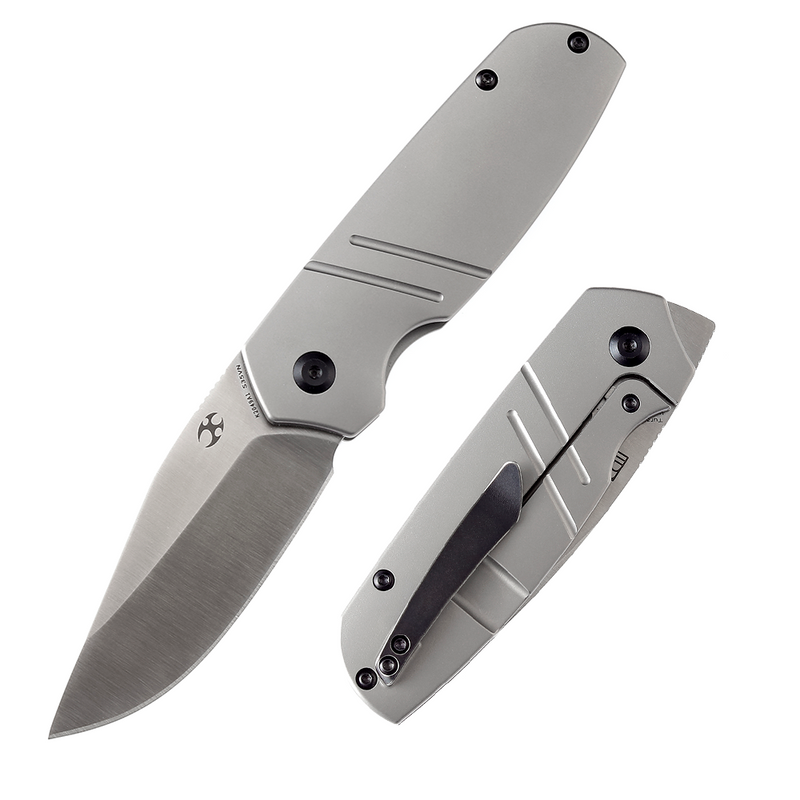 Turaco K2049A1 Satin CPM-S35VN Blade Bead Blasted Titanium Handle Jared Price Design