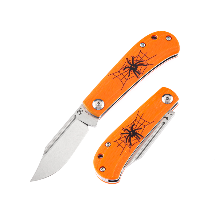KANSEPT Bevy Slip Joint Knife Orange G10 Handle (2.45'' 154CM Blade)Nick Swan Design-T2026SW