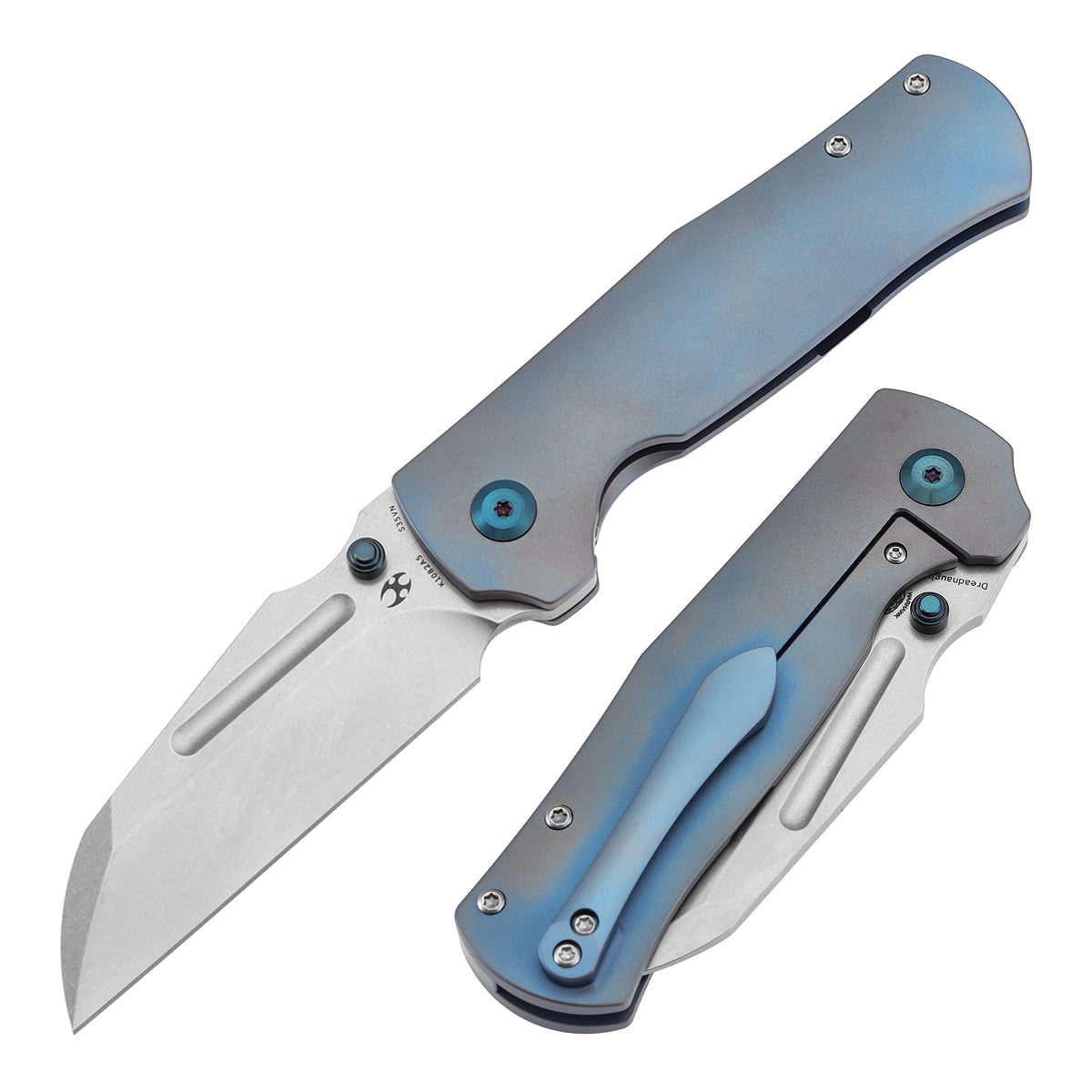 KANSEPT Dreadnaught Thumb Stubs Blue Anodized Titanium Handle