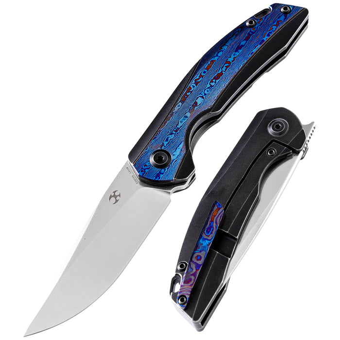 Mini Accipiter K2007A6 Under 3'' Front Flipper with Titanium Handle with Timascus Inlay S35Vn Blade