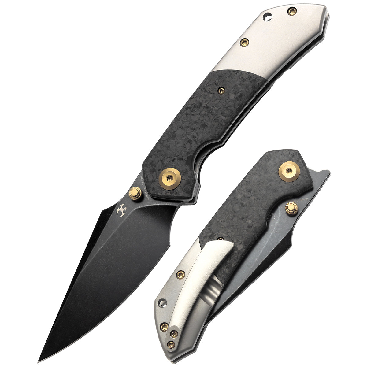 KANSEPT Fenrir Front Flipper/Thumb Stud Knife Shred Carbon