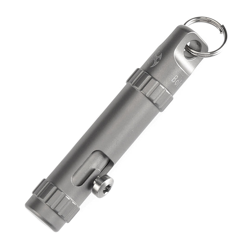 Kansept EDC Bolt Fidget G013A1 Plain Titianium with Bolt Mechanism for Stress Relieving with Key Chain for Lanyard Hole-Kevin Passon Designed