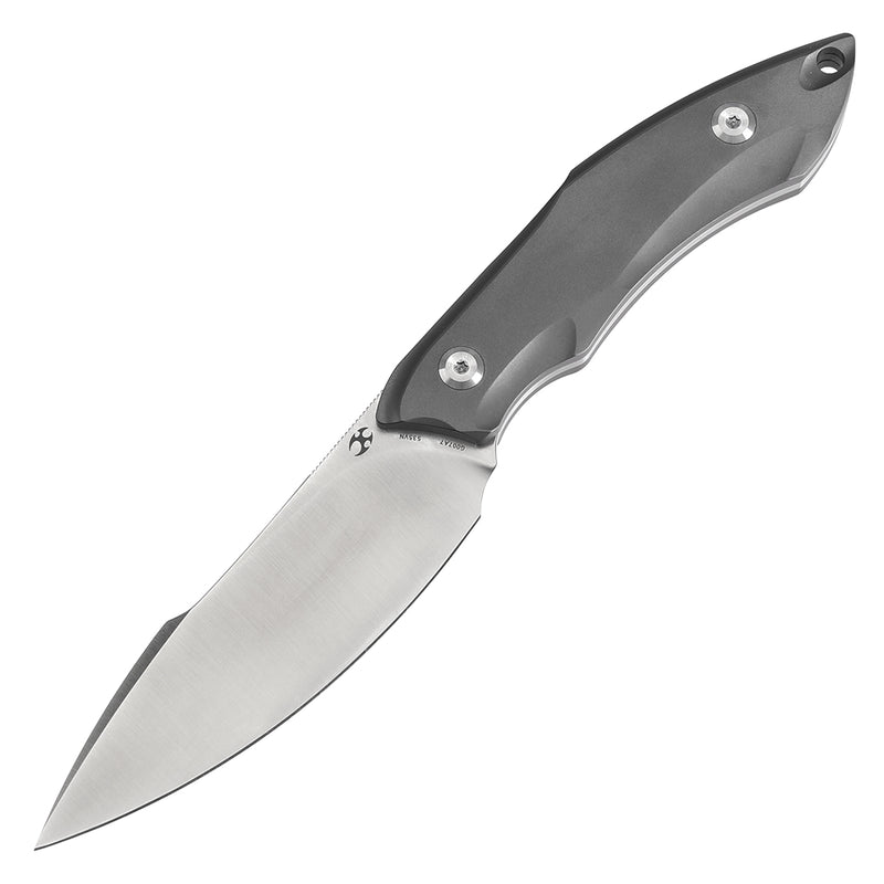 KANSEPT Luccio Fixed Blade Grey Anodized Titanium Handle (3.81'' CPM S35VN Blade) wtih Sheath Bolt Vision Designed - G007A7