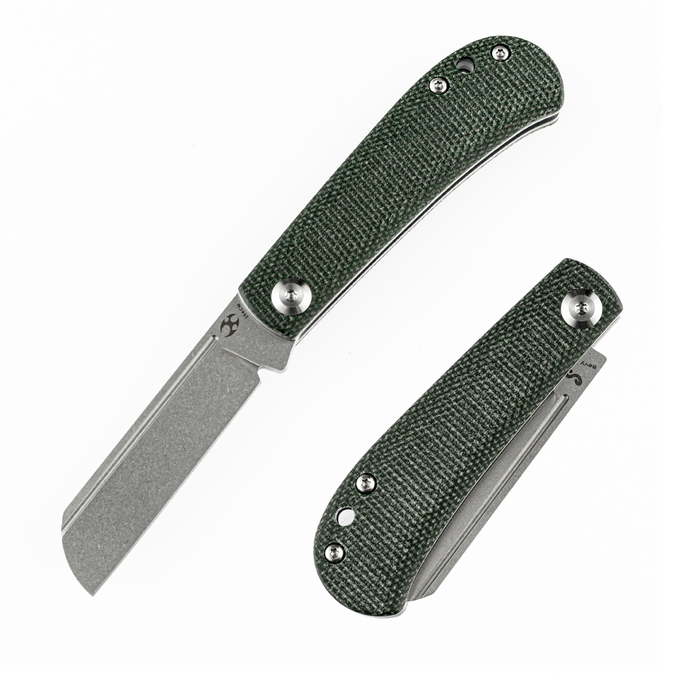 KANSEPT Bevy Slip Joint Knife Green Micarta Handle (2.9'' 154CM Blade)Nick Swan Design-T2026F2