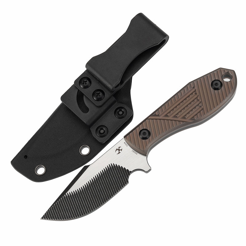 KANSEPT Fixed Blade Tiny Dancer Bronze Anodized Titanium with CNC Milling Handle (3.17" CPM S35VN with CNC Milling Blade) with JB Stout Design Design-K014A2