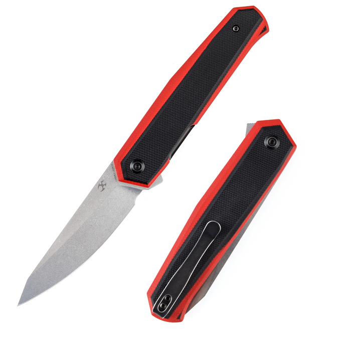 KANSEPT Integra Flipper KnifeRed & Black G10 Handle (3.63''154CM Blade) JK Knives-T1042A3